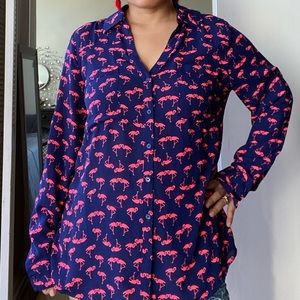 Flamingo button down shirt